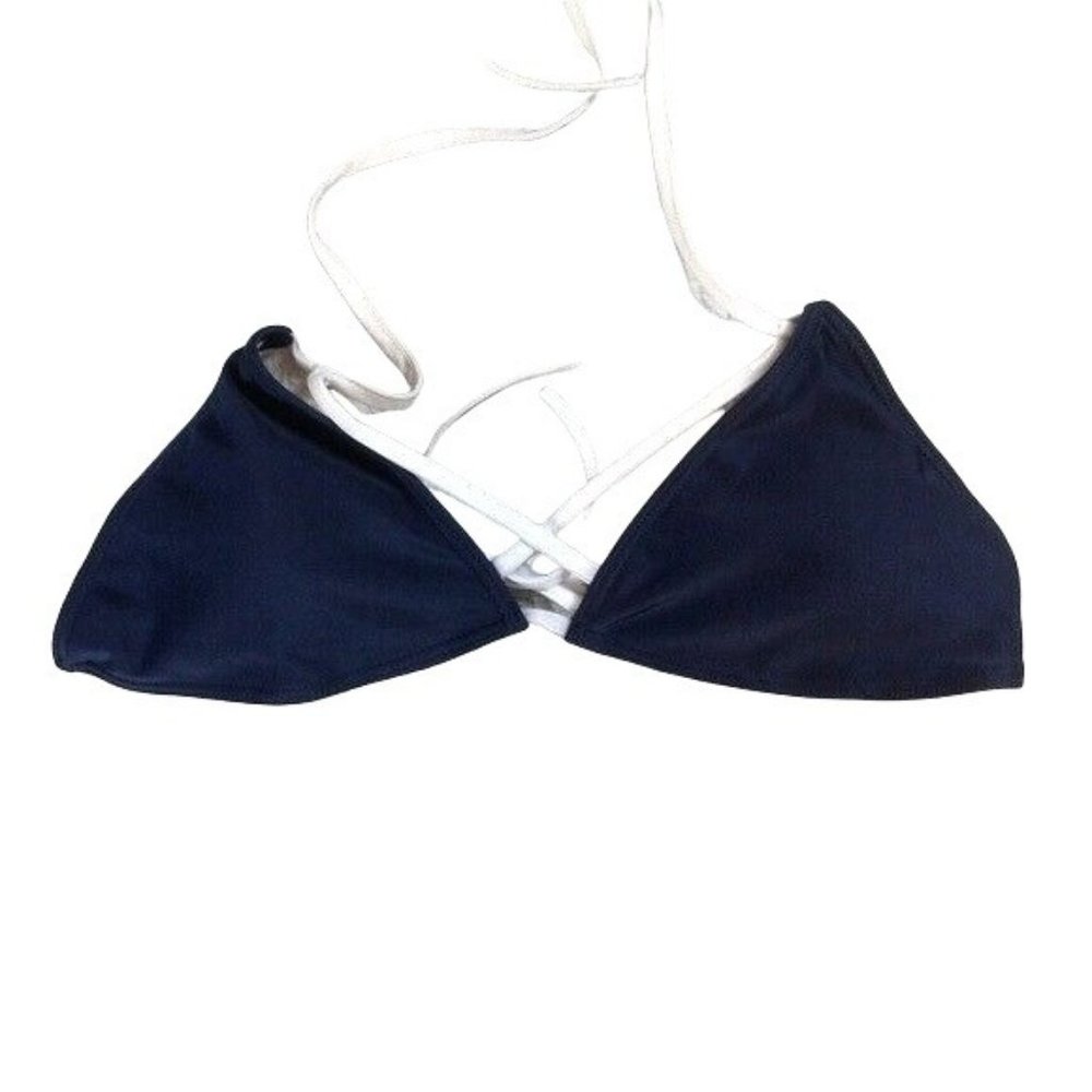 3/$10 *** Bikini bra top blue XL ties to rear, around neck